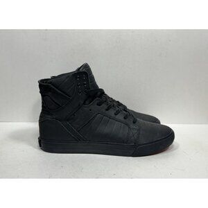 Supra Skytop Muska 001 Black Hightop 08002-001 Men's Size 10.5 Shoes Red
